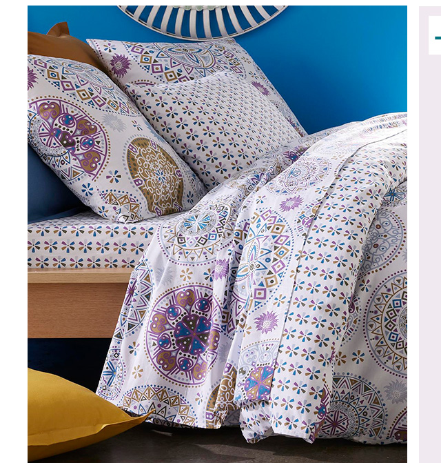 Linge de lit motif rosaces