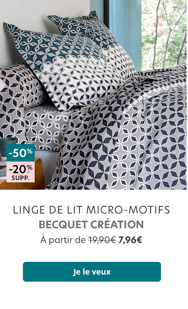 Linge de lit micro-motifs 