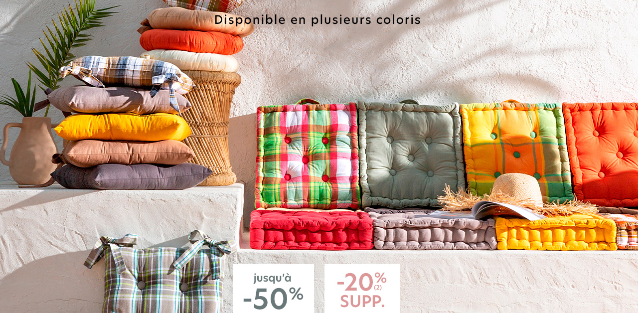 Lot de 2 coussins matelas capitons