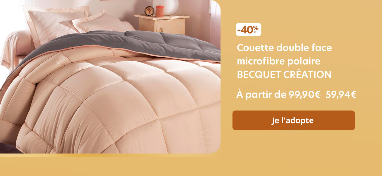 Couette double face MICROFIBRE POLAIRE