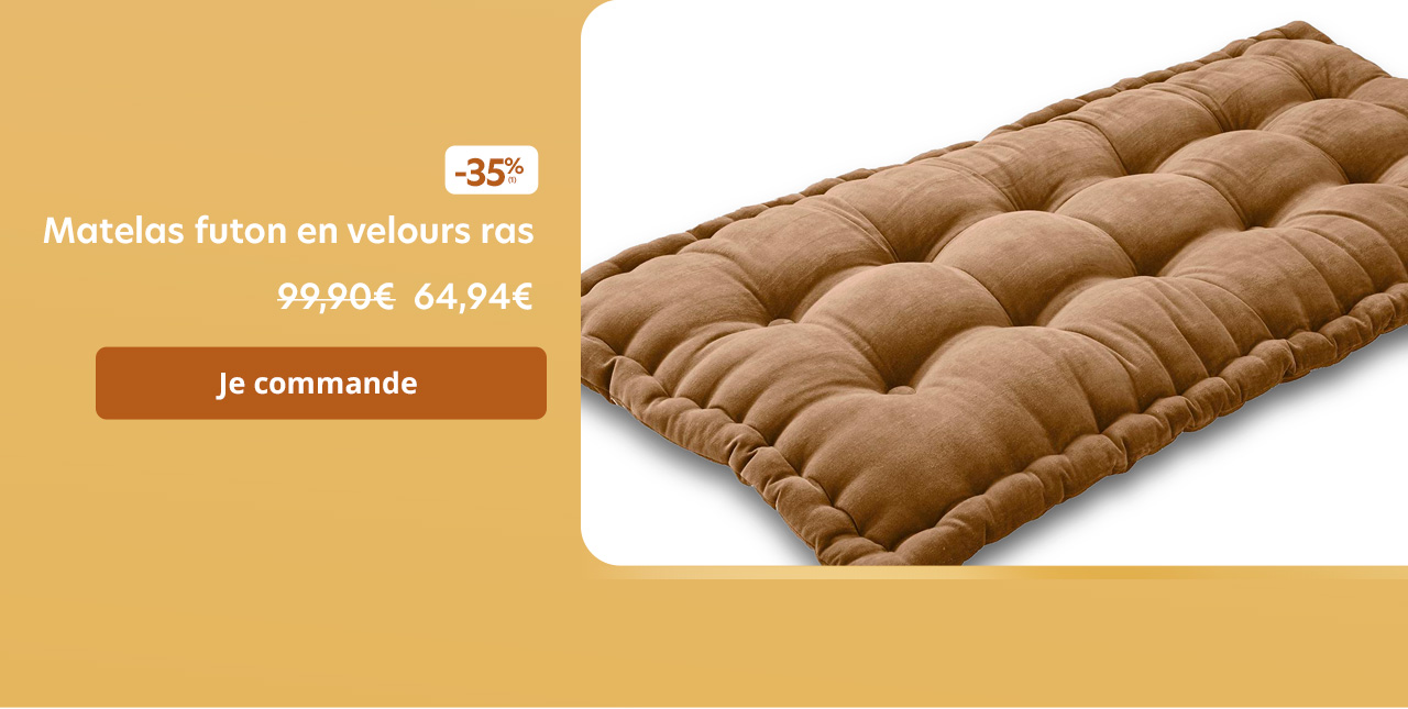 Matelas futon en velours ras