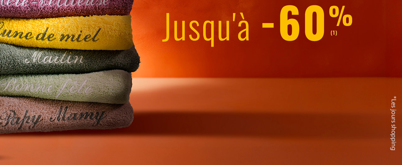 Jusqu'à -60%