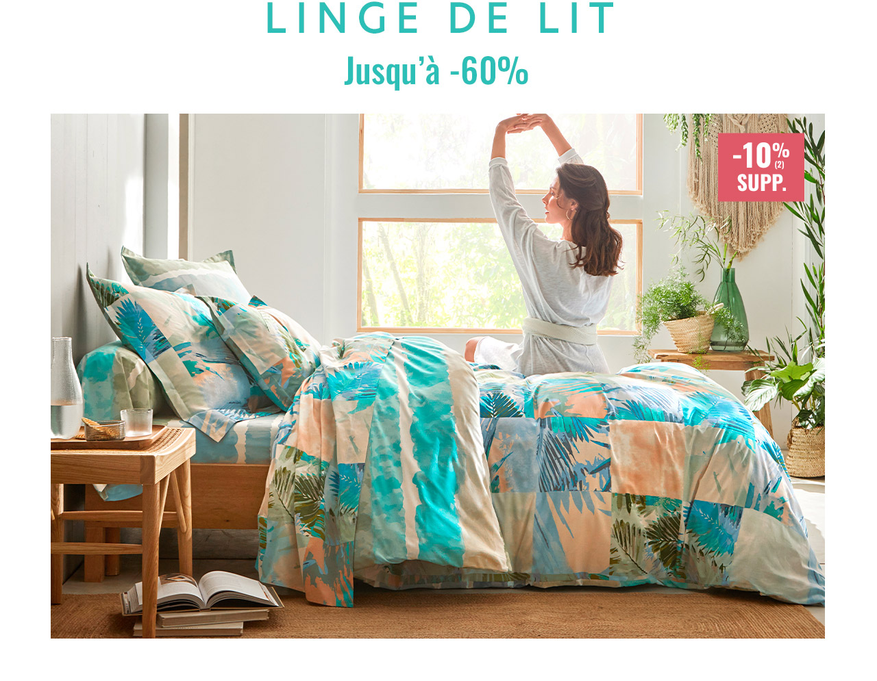 Linge de lit jusqu'à -60%