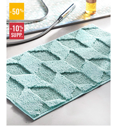 Tapis de bain motif graphique