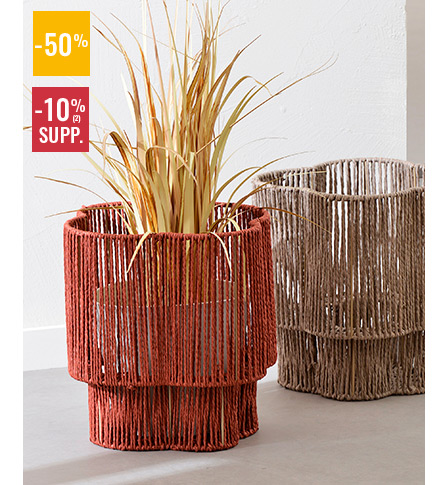 Cache-pot tressé