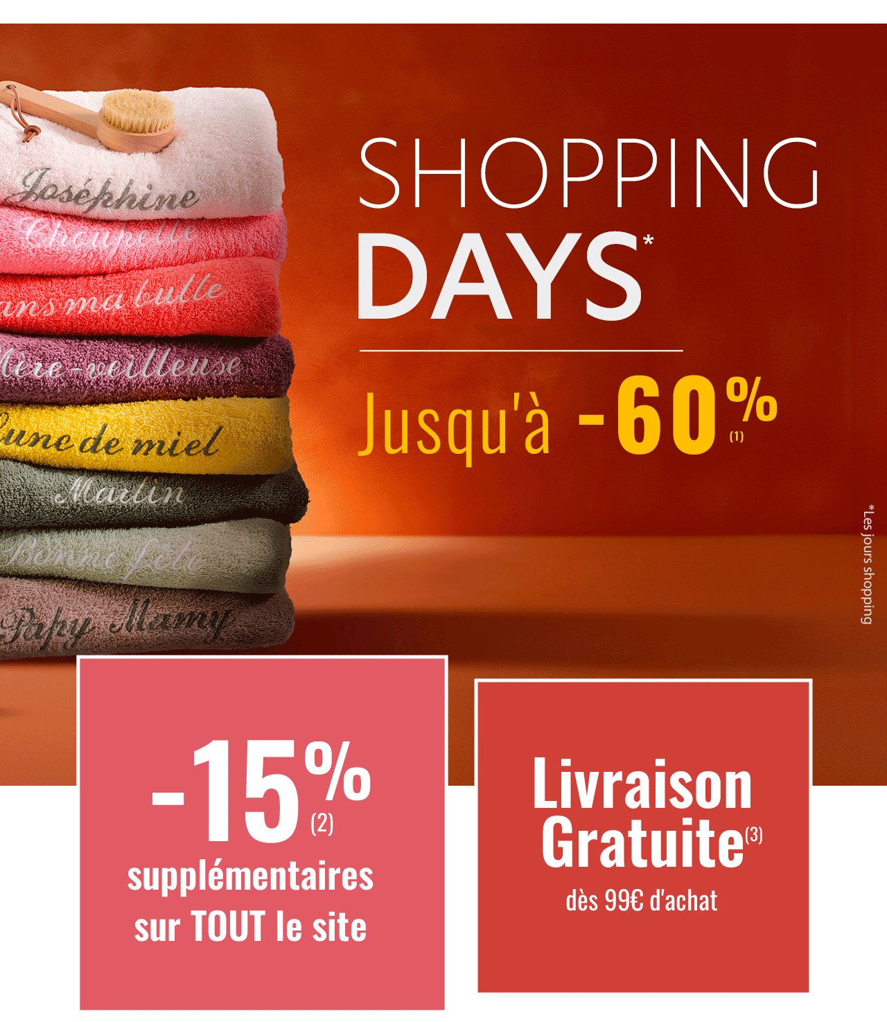 -15% supplémentaires et livraison gratuite