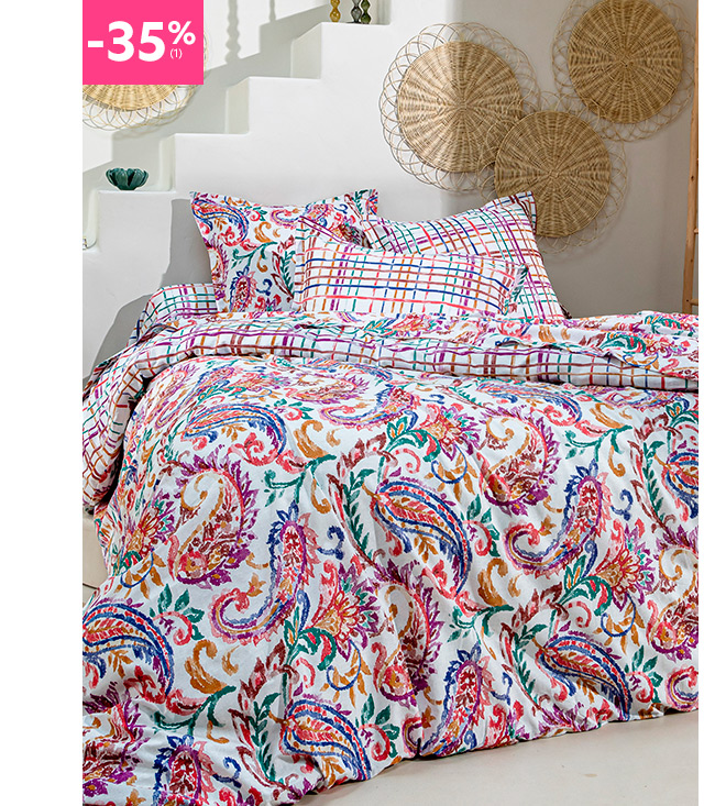 Linge de lit motif cachemire