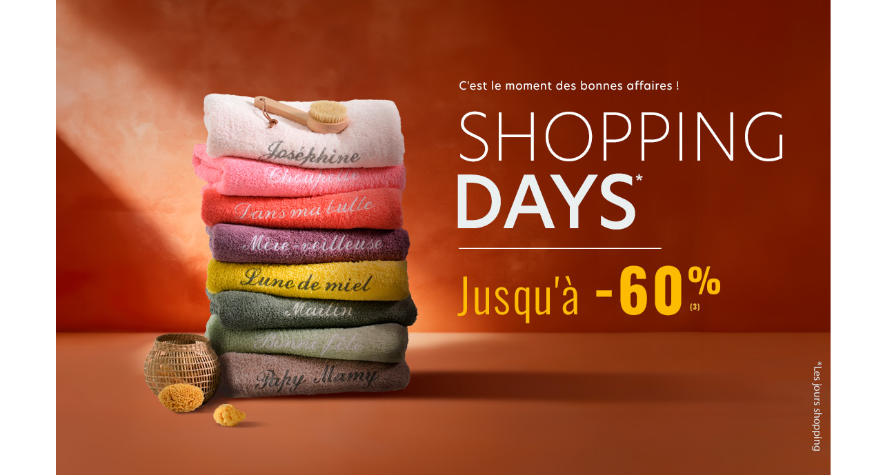 Shopping Days jusqu'à -60%