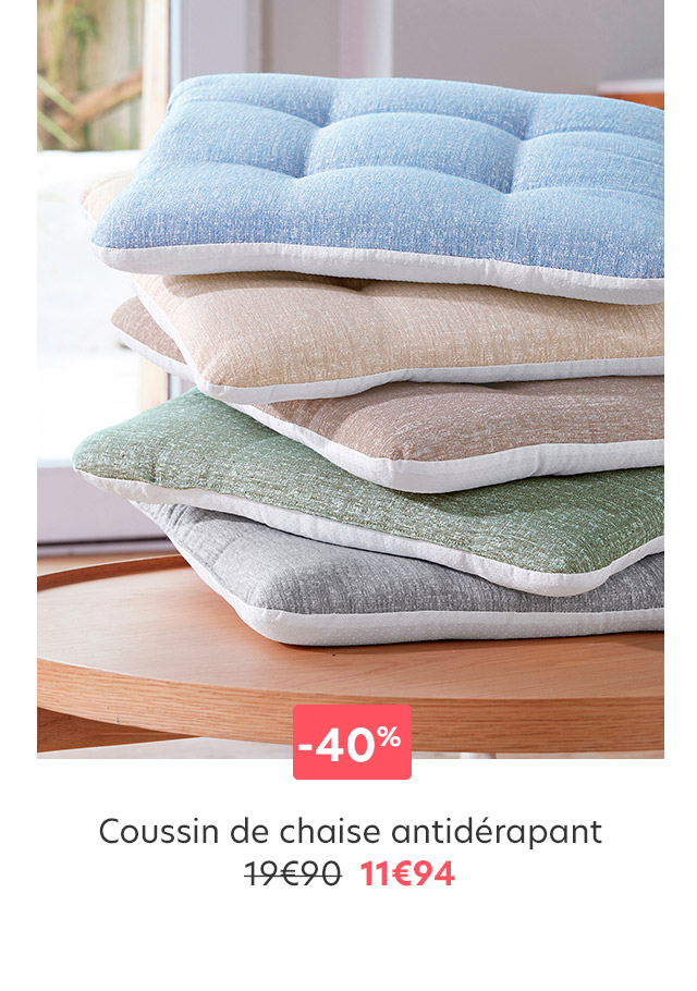 Coussin de chaise antidérapant