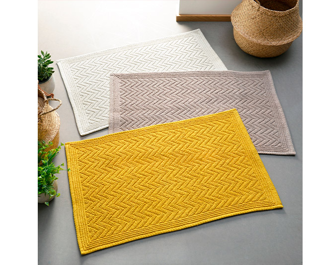 Tapis de bain motif zig-zag