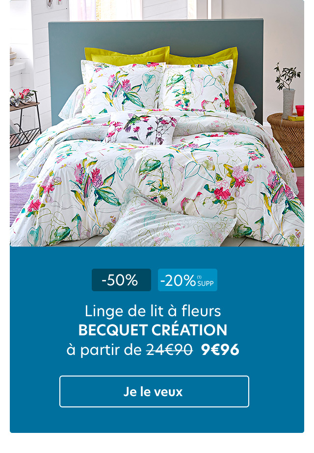 Linge de lit à fleurs 