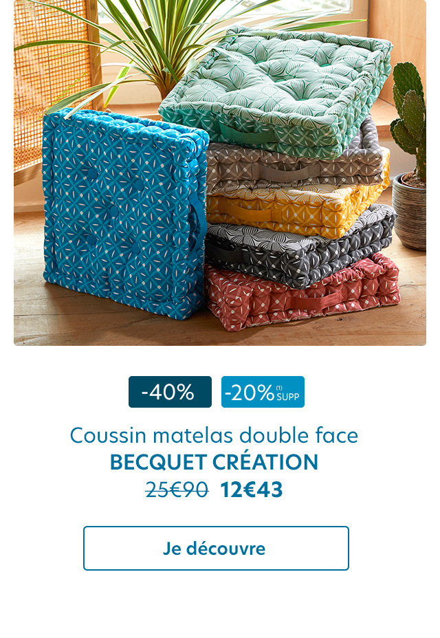 Coussin matelas double face