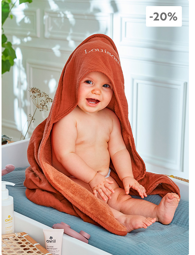 Cape de bain bébé personnalisable