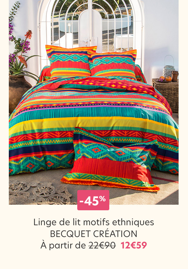 Linge de lit motifs ethniques 