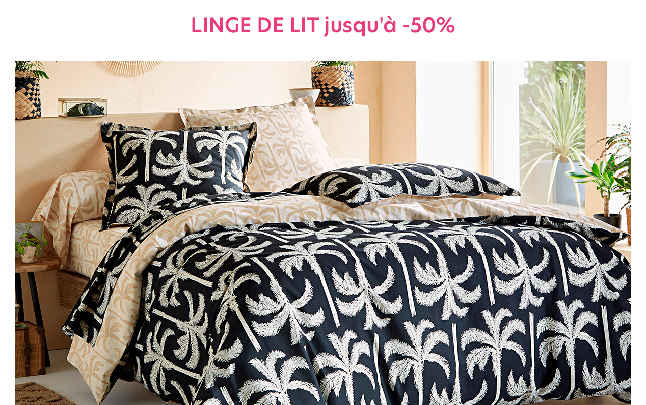 LINGE DE LIT jusqu'à -50%