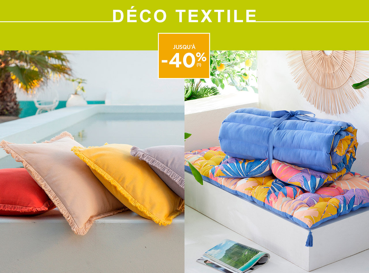 Déco textile jusqu'à -40%