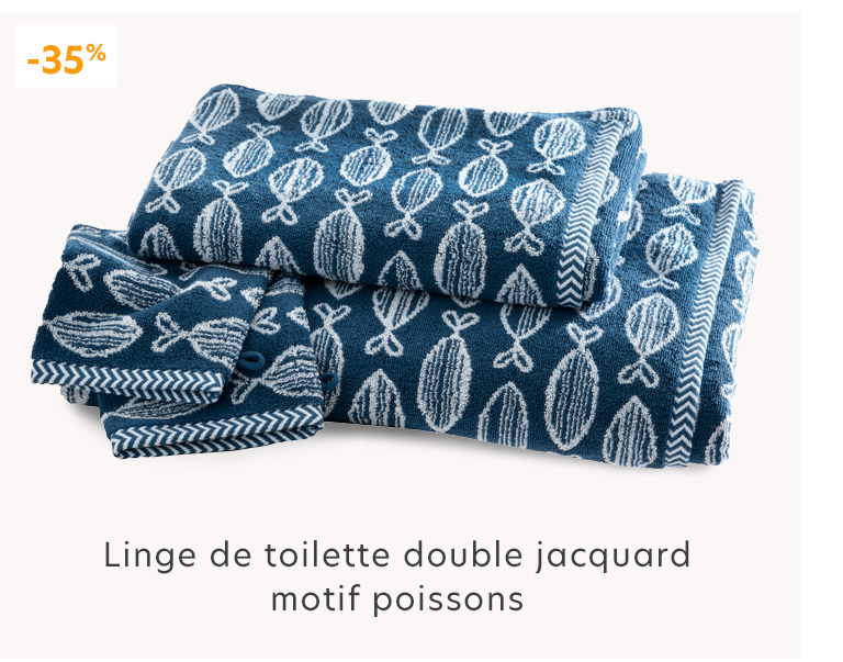 Linge de toilette double jacquard