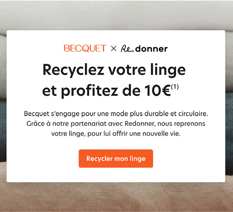 recycler votre linge et profitez de 10€