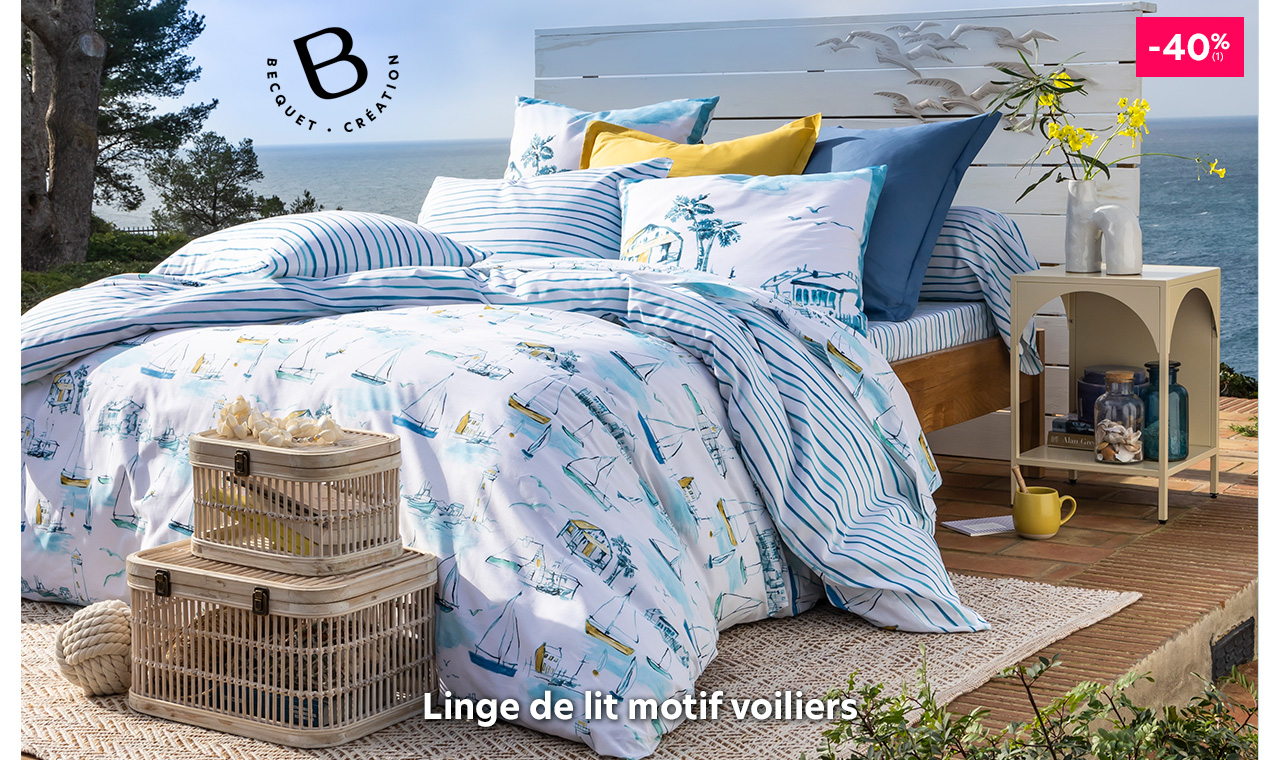 Linge de lit motif voiliers