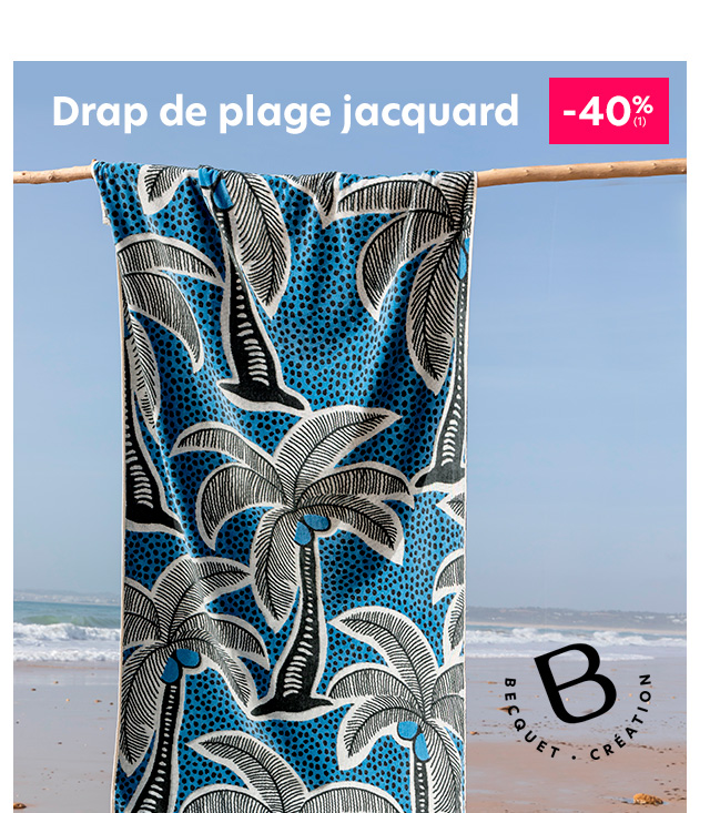 Drap de plage jacquard