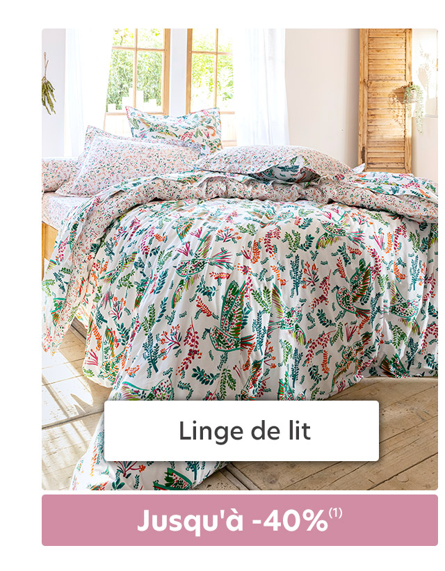 Linge de lit jusqu'à -40%