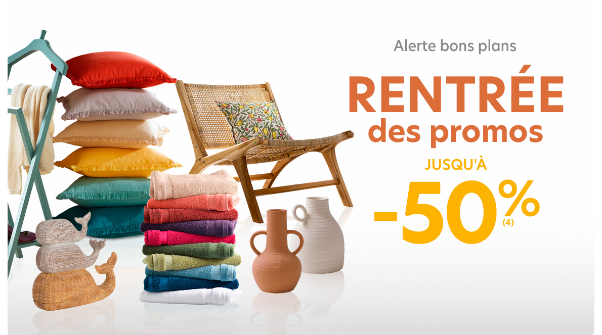 La rentrée des promos jusqu'à -50%