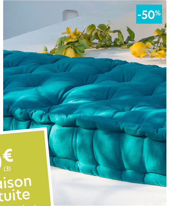 Matelas de sol capitonné uni