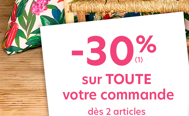 -30% sur toute voter commande