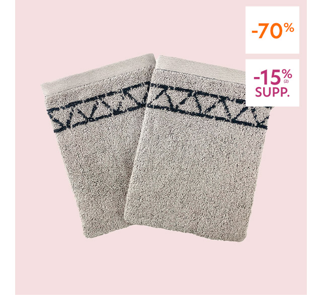 Gants de toilette tissés jacquard