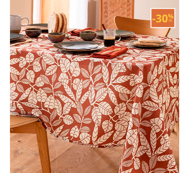 Nappe imprimé feuilles