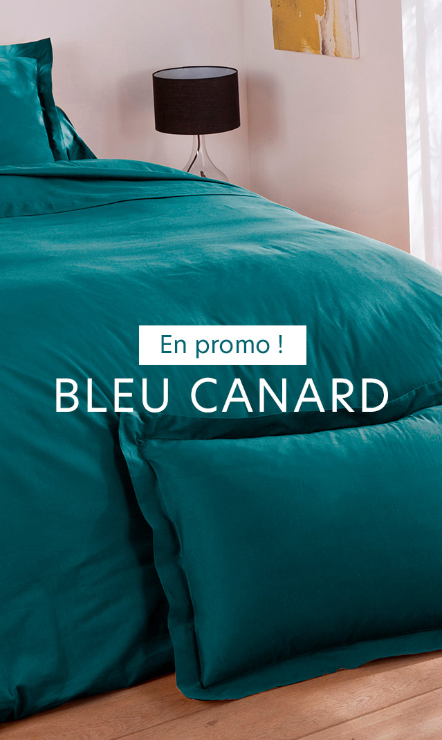 linge de lit unis laureat bleu