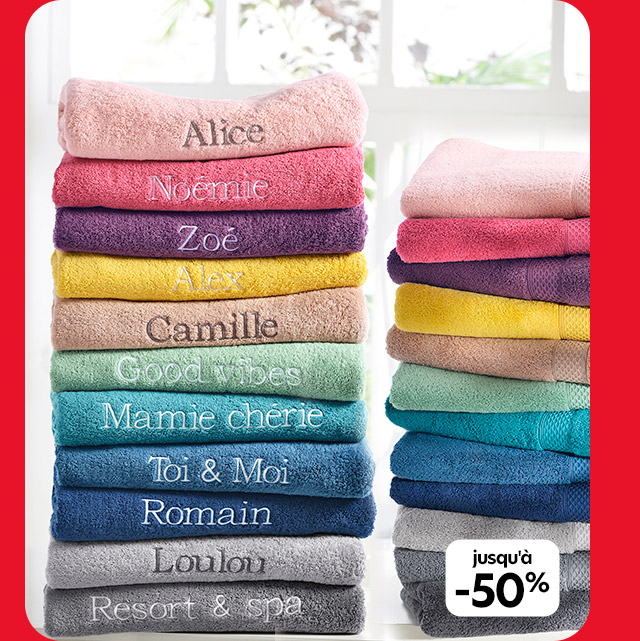 Linge de toilette personnalisable