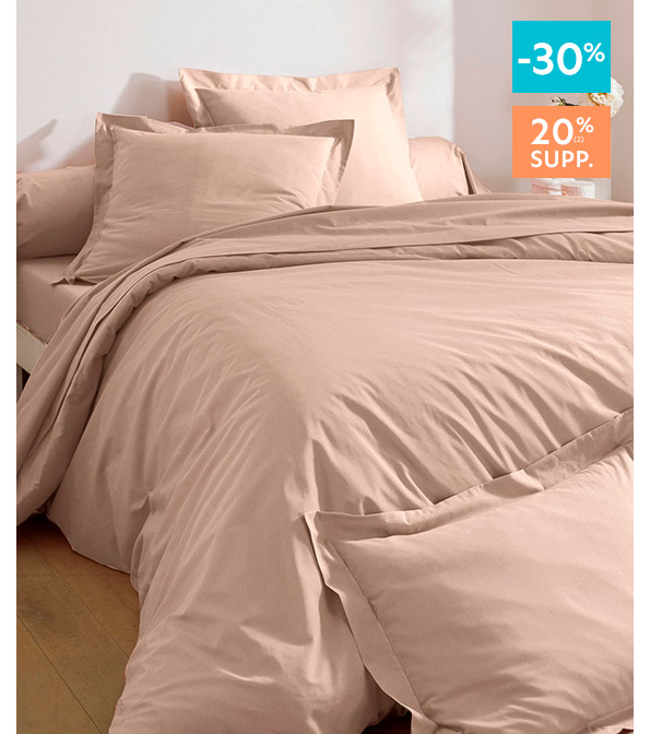 Linge de lit pur coton percale