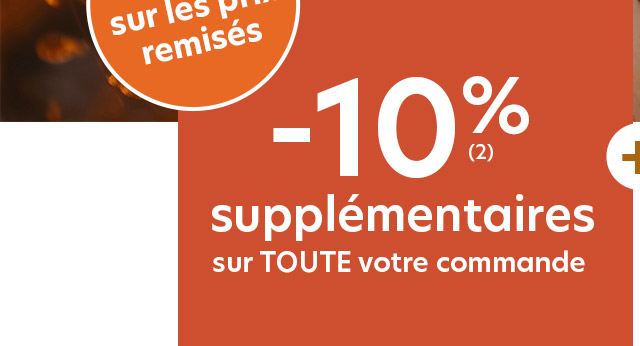 -10% supplémentaires