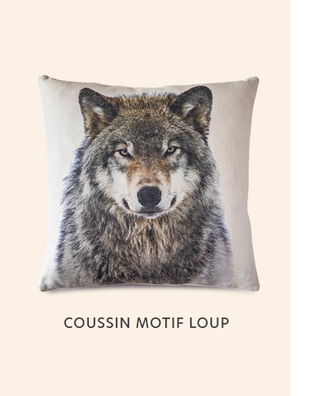 Coussin loup