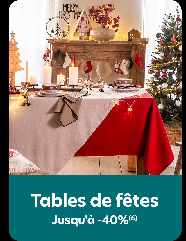 Tables de fêtes jusqu'à -40%