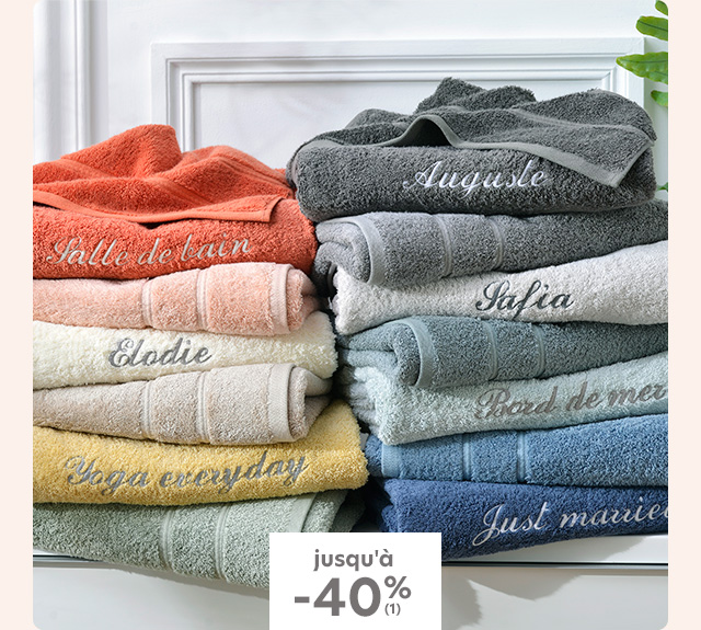 Le linge de toilette personnalisable