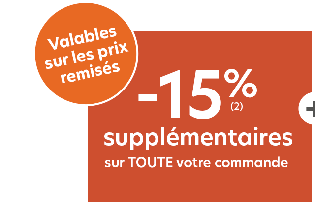 -15% supplémentaires