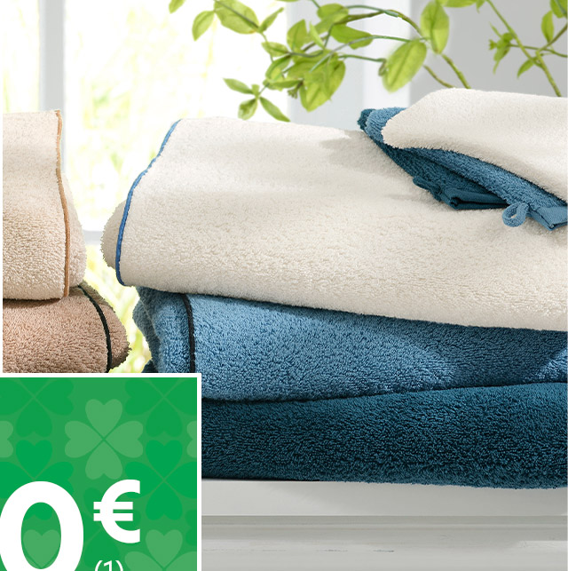 Linge de toilette uni finition bourdon