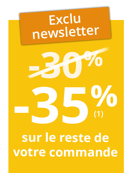 -35% sur le reste de votre commande