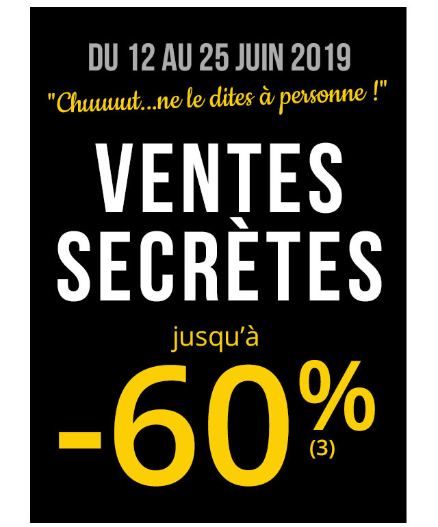 vente secrètes jusqu'à -60%