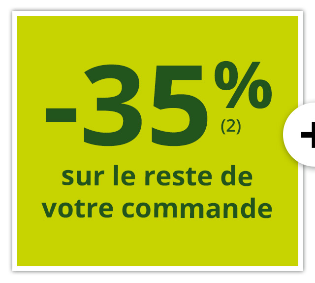 -35% sur le reste de votre commande