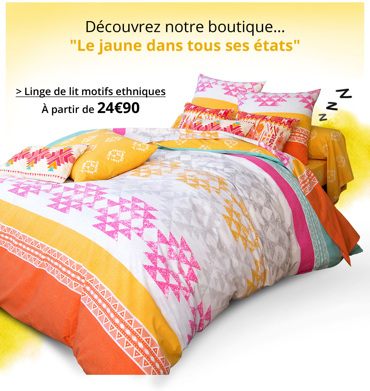 Linge de lit motifs ethniques