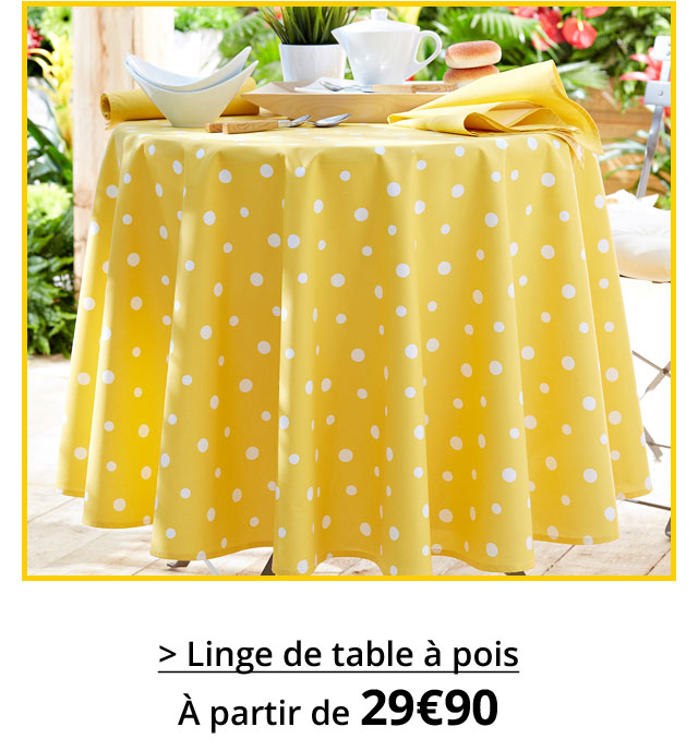 Linge de table à pois