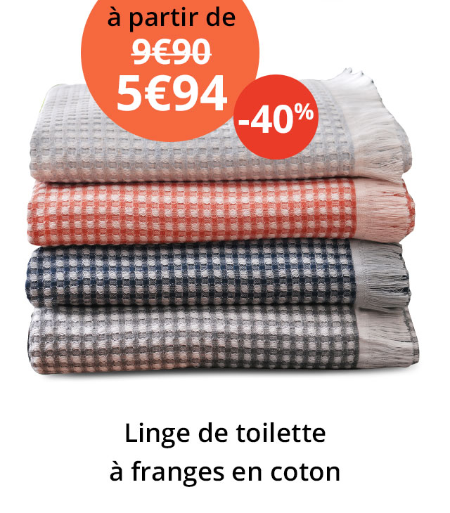 Linge de toilette à franges