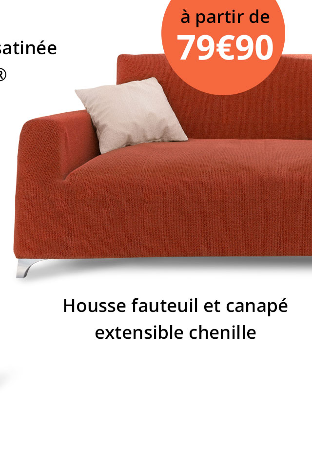 Housse fauteuil et canapé chenille