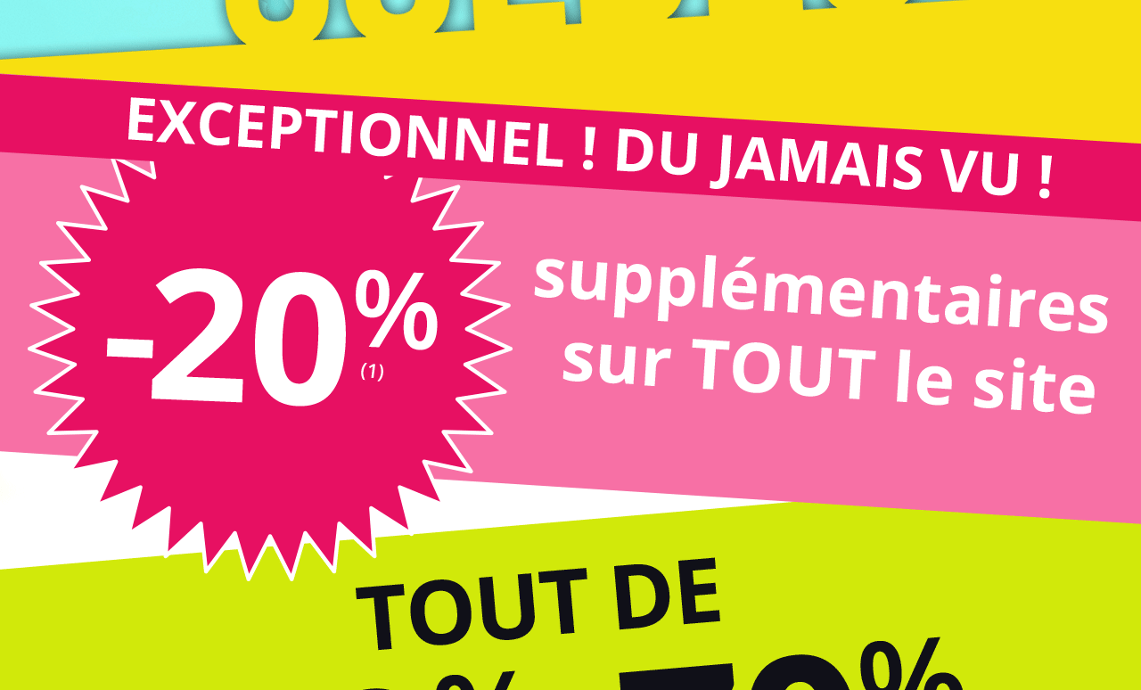 20% supplémentaires sur tout le site