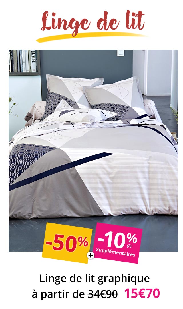 Linge de lit graphique