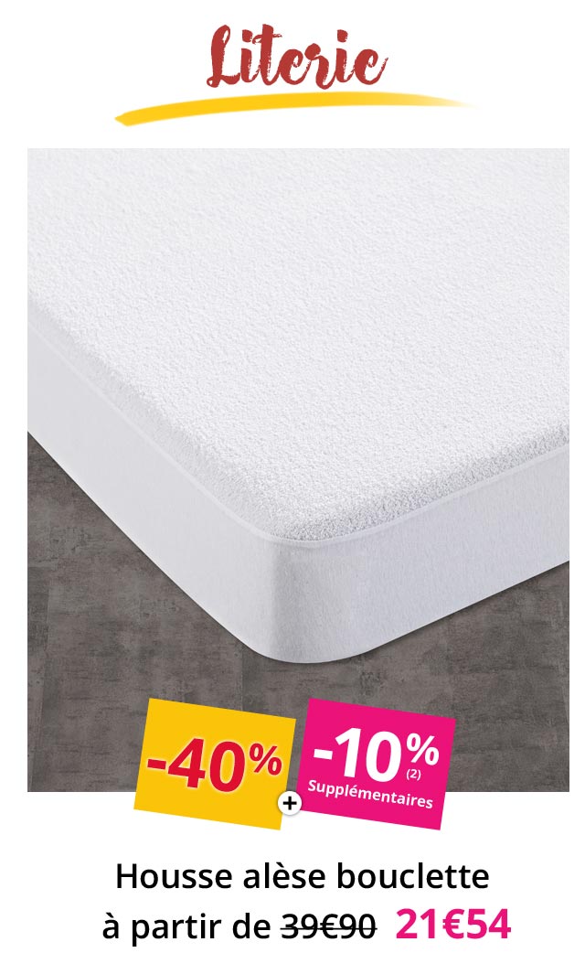 Housse alèse bouclette