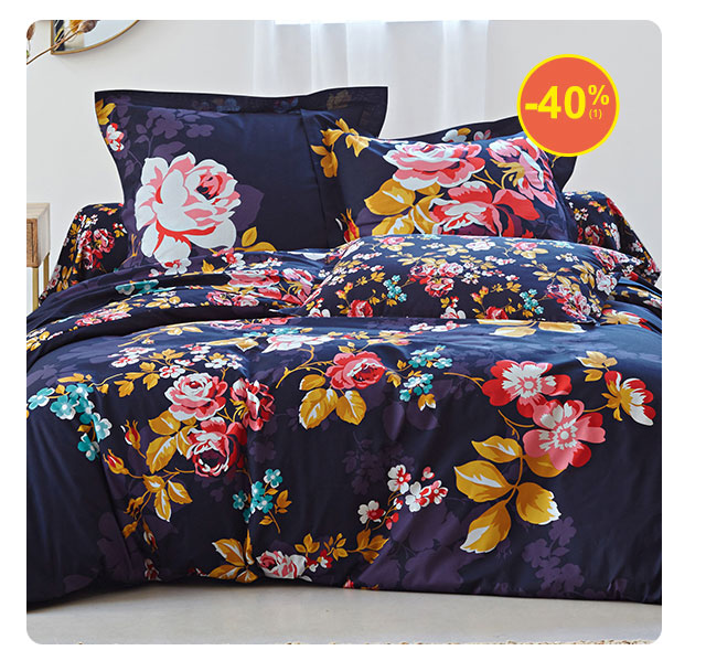 Linge de lit fleurs chics